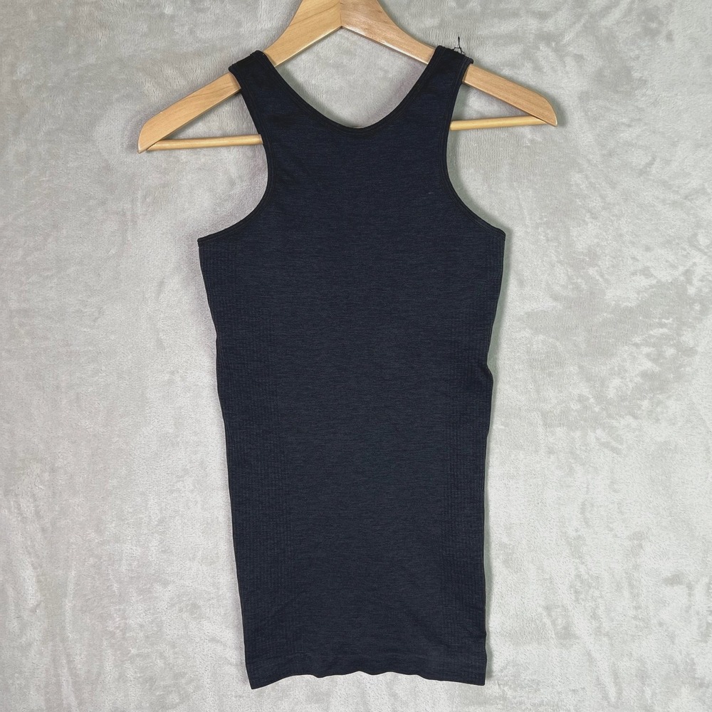 Lululemon Tank Top Seamless Built in Bra Athletic Yoga Womens 4 (XS) Dark Gray
